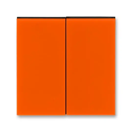 3559H-A00652 66  Kryt spínače kolébkového dělený, oranžová / kouřová černá